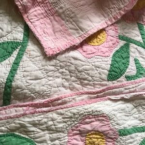 Bedding - 💗Shabby Chic Pink Floral Vintage Quilt Bedding - 💗Shabby Chic Pink Floral Vintage Quilt